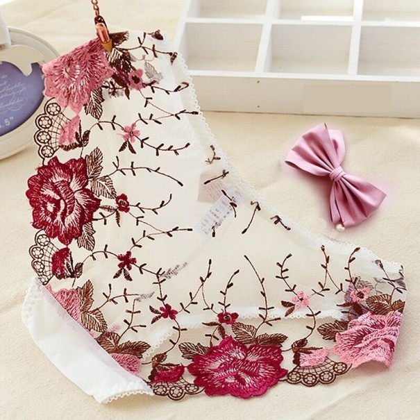 Mutande da donna con rose bordeaux