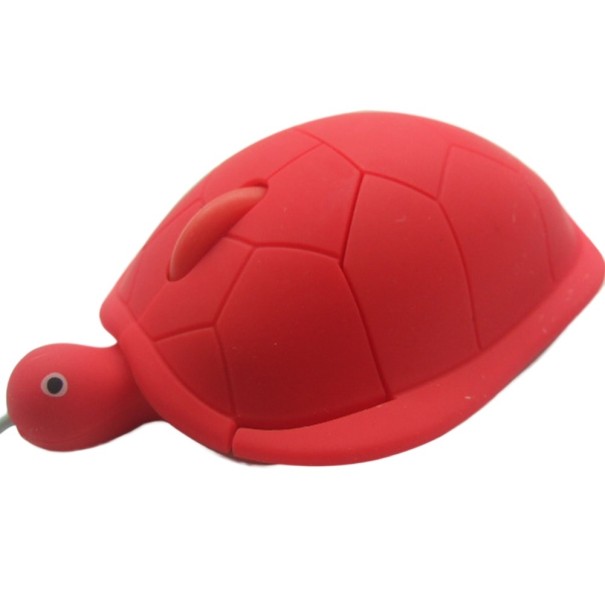 Mysz w kształcie żółwia czerwony