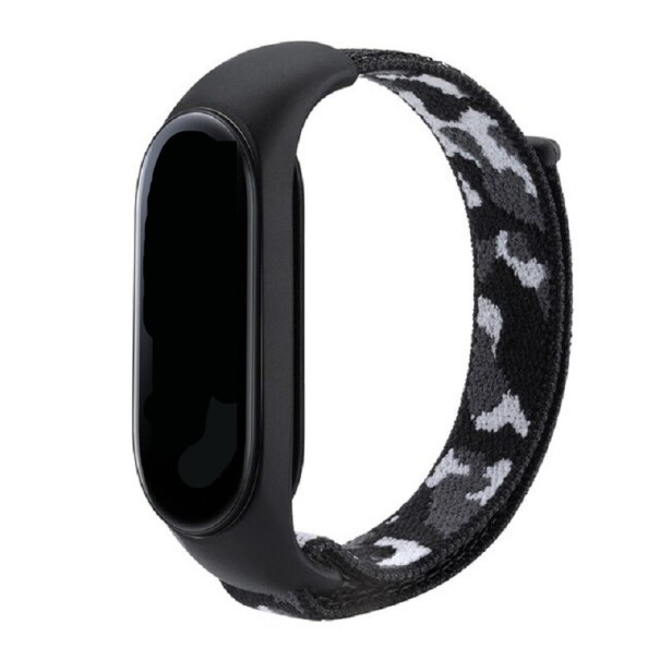 Naamiointikuvioinen ranneke Xiaomi Mi Band 3 / 4:lle musta