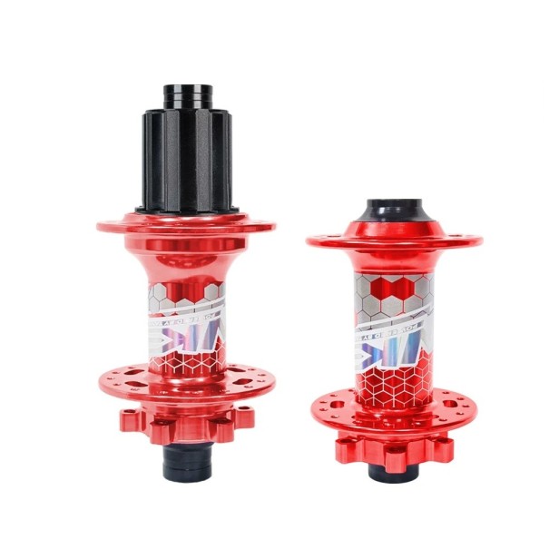 Nabă de bicicletă 32 găuri MS 12 viteze 12x148 mm 15x110 mm 6 clicuri 120 clicuri pentru MTB nabă din spate și din față roșu