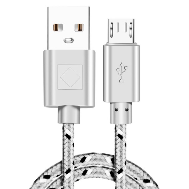 Nabíjací kábel Micro USB na USB K451 biela 2 m
