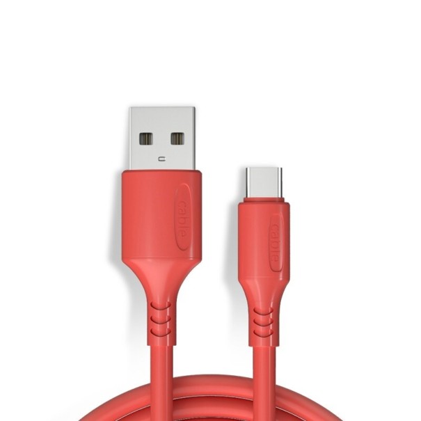 Nabíjací kábel USB-C / USB K444 červená 1,2 m