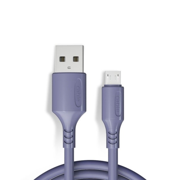 Nabíjací kábel USB / Micro USB levanduľová 1,8 m