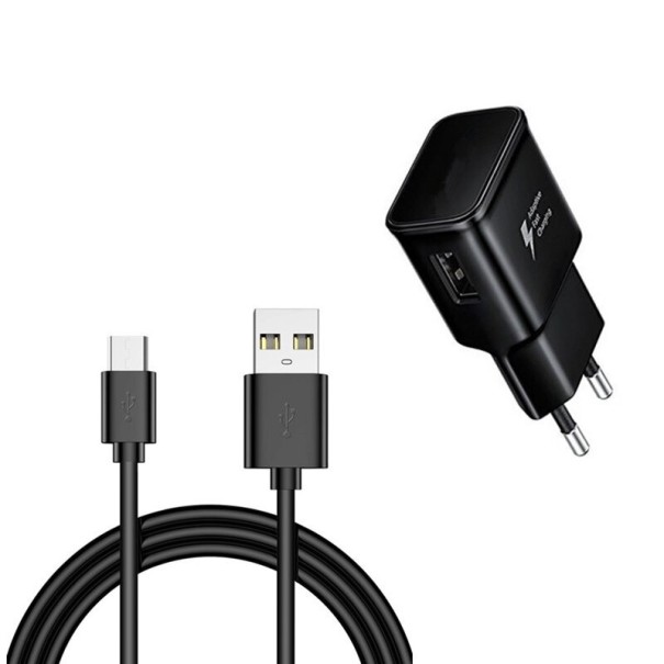 Nabíjačka Micro USB / USB-C čierna 1