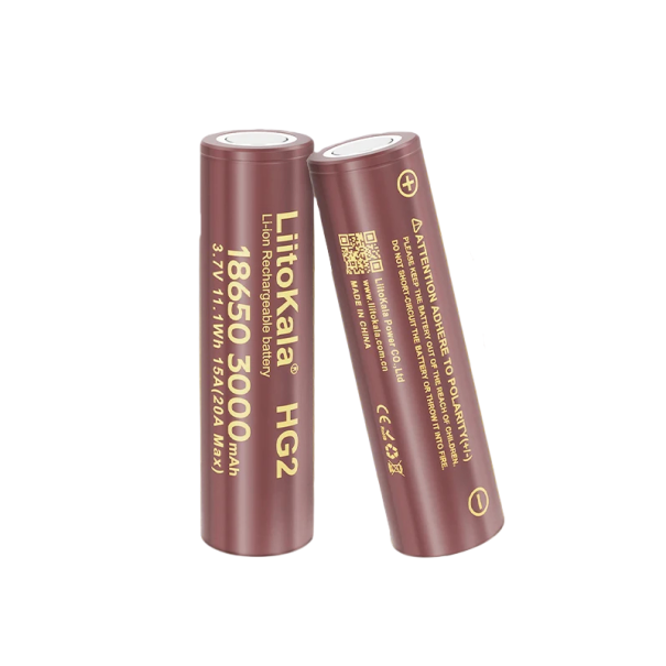 Nabíjecí baterie 18650 LiitoKala HG2 5 ks 3000 mAh 3,7 V 11,1 Wh 15 A 65 x 18 mm Li-ion Hnědá Pro svítilny a nářadí i elektroniku 1