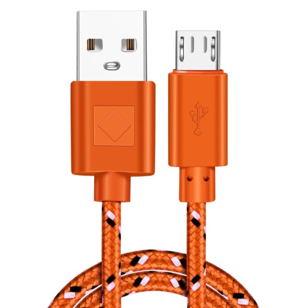 Nabíjecí kabel Micro USB na USB K451 oranžová 1 m