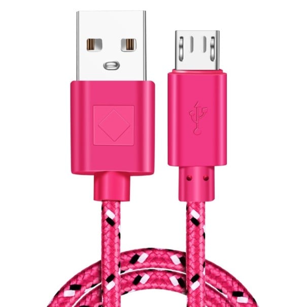 Nabíjecí kabel Micro USB na USB K451 tmavě růžová 3 m