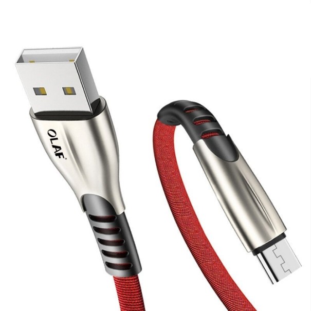 Nabíjecí kabel USB / Micro USB K466 červená 1 m
