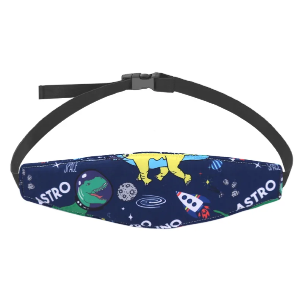 Nackstöd för barn i bilstol 28 x 8 cm Säkerhetsrem med justerbart band 105 cm För bekväm bilresa mörkblå