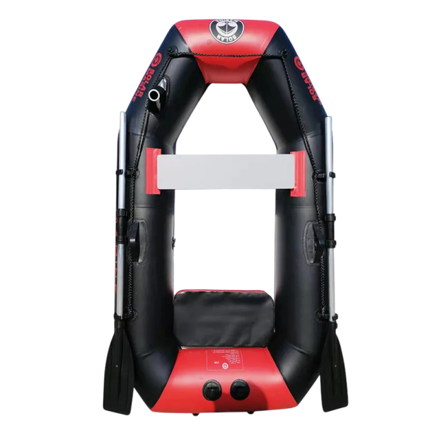 Nafukovací čln pre 2 až 3 osoby Solar Marine Tri vzduchové komory 200 x 128 cm PVC 0,7 mm Nosnosť 277 kg Na rybolov a vodné športy čierna