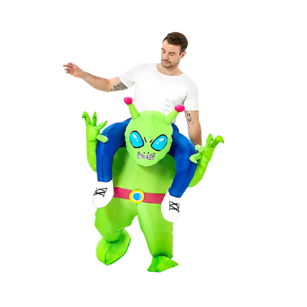 Nafukovací kostým mimozemšťan pro dospělé Provedení pro výšku 150–195 cm Ventilátor a držák na 4 AA baterie Na Halloween a sci-fi akce 1