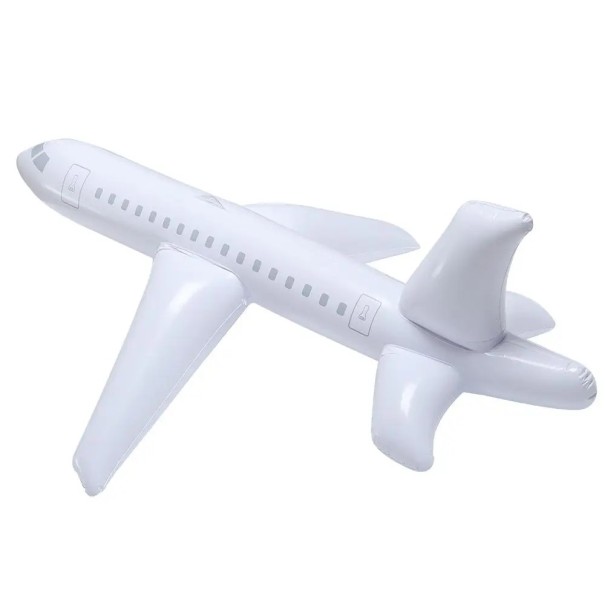 Nafukovací letadlo 100 cm Bílé PVC odolné materiály Lehké přenosné dětské nafukovadlo pro vodní zábavu Pláž bazén párty hračka 1