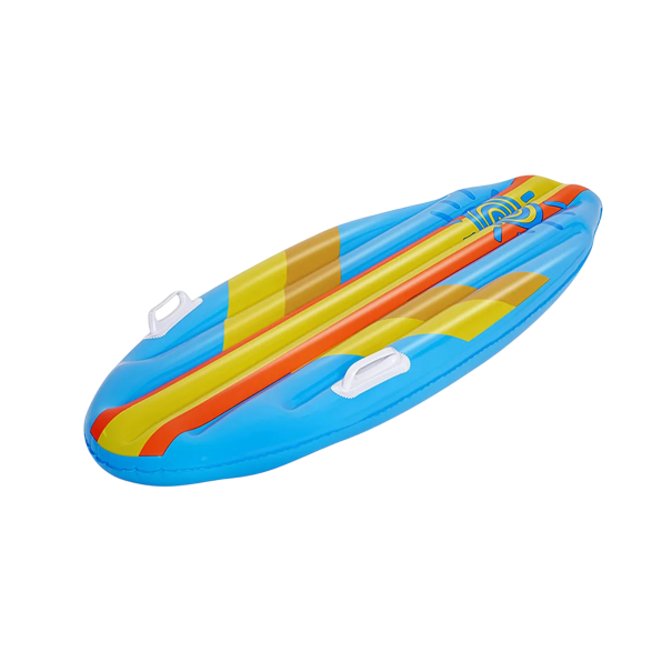 Nafukovací vodní deska s madly 114 x 46 cm plavecká surfovací deska do bazénu i k vodě na relaxaci i vodní sporty pro děti modrá