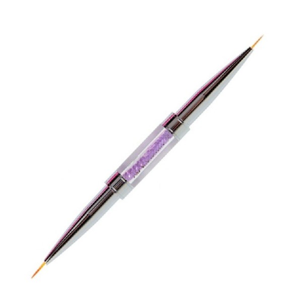 Nagelkunstpenseel 7 mm/9 mm donkerroze