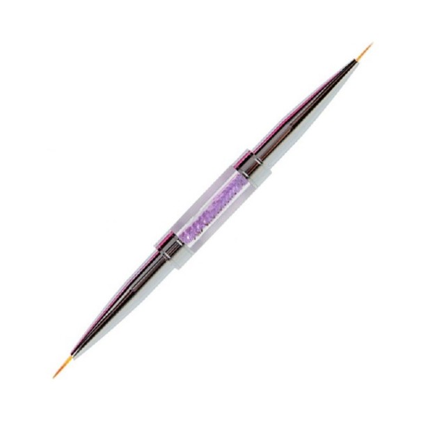 Nagelkunstpenseel 9 mm/11 mm donkerroze