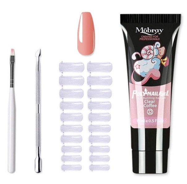 Nagelmodellage-Set J294 clear coffee