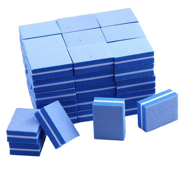 Nagelschuurblok 100/180 50 stuks blauw