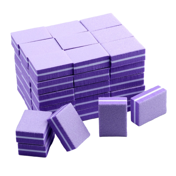 Nagelschuurblok 100/180 50 stuks lichtpaars