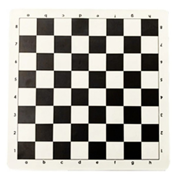 Nahkainen pyörillä varustettu shakkilauta 43 x 43 cm kannettava pehmeä turnausmatto kevyt harjoitusshakkilauta aloittelijoille ja lapsille musta