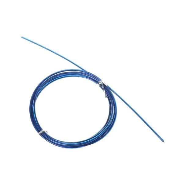 Náhradné oceľové lanko pre švihadlo 3 m Priemer 2,5 mm PVC povrch Vymeniteľné lanko pre rýchlostné švihadlá na crossfit modrá