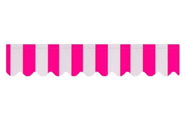 Náhradní Banner Pro Obchod 200 x 19 cm Voděodolná Látková Páska Sluneční Clona Markýza Výloha Terasa Zahrada Venkovní Stínění růžová