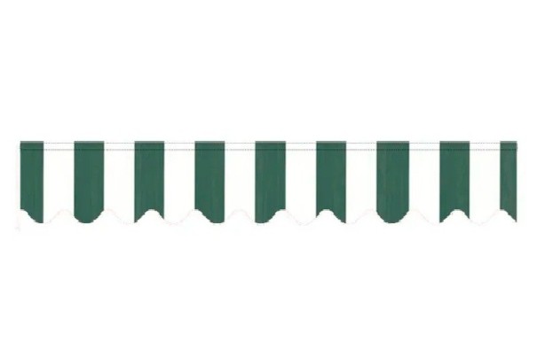 Náhradní Banner Pro Obchod Vodotěsná Látková Páska 500 x 25 cm Sluneční Clona Markýza Volán Lambrekýn Na Stánek a Zahradu zelená