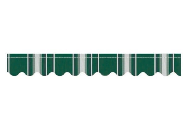 Náhradní Banner pro Obchod Vodotěsná Látková Páska Pruhovaný Vzor 250 x 20 cm Sluneční Clona Markýza Venkovní Stínění Terasa Zahrada tmavě zelená