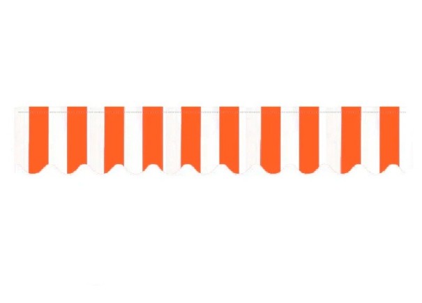 Náhradní Banner Pro Obchod Vodotěsná Látková Páska Sluneční Clona 250 x 20 cm Venkovní Závěs Na Stánek Prodejnu Stánky i Trh Markýza oranžová