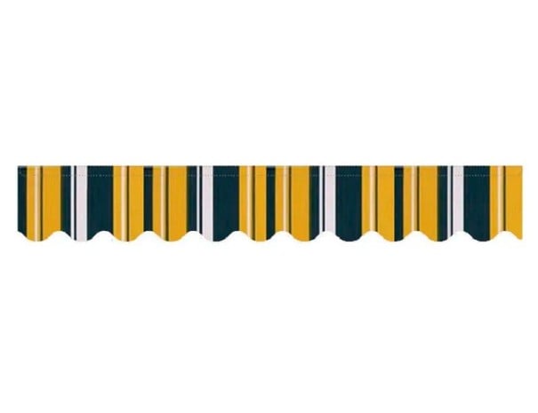Náhradní banner pro obchod Vodotěsná látková páska Sluneční clona 282 x 23 cm Pruhovaný vzor Pro stánky tržnice a výlohy markýzy černo-žlutá