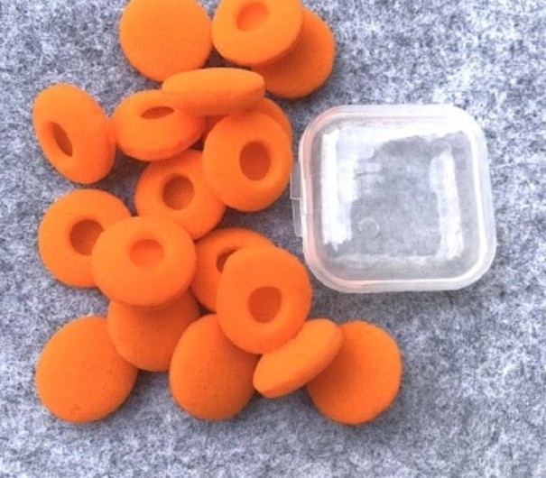 Náhradní molitany na sluchátka 20 ks oranžová