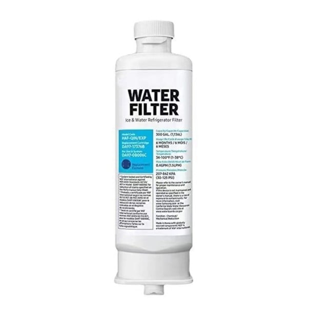 Náhradní vodní filtr do lednice pro DA97-17376B Životnost 6 měsíců a kapacita 1136 l Domácí výměna filtru bez nářadí Bílé provedení 1