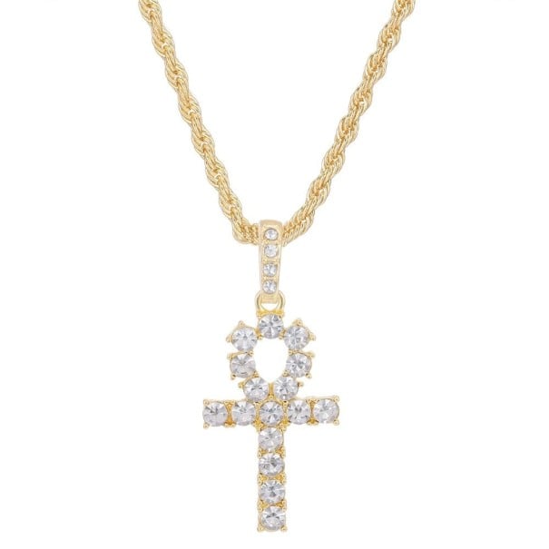 Náhrdelník s krížom D390 zlatá 45 cm 2