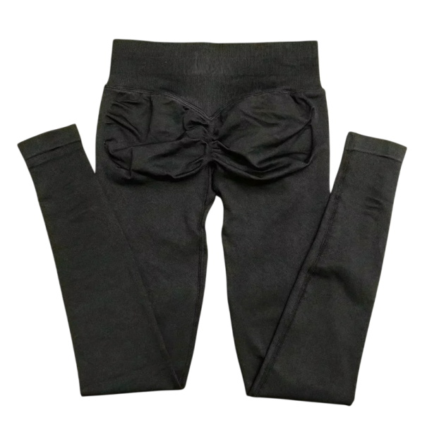 Nahtlose Sport-Leggings für Damen mit niedriger Taille, elastische Leggings für Yoga und Fitness, bequeme, enge Hosen für freie schwarz XS
