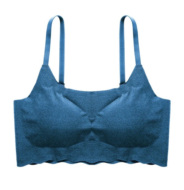 Nahtloser Fitness-BH für Damen blau S