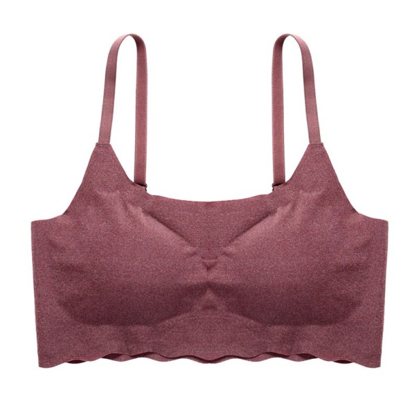 Nahtloser Fitness-BH für Damen weinrot L Nahtloser Fitness-BH für Damen weinrot L