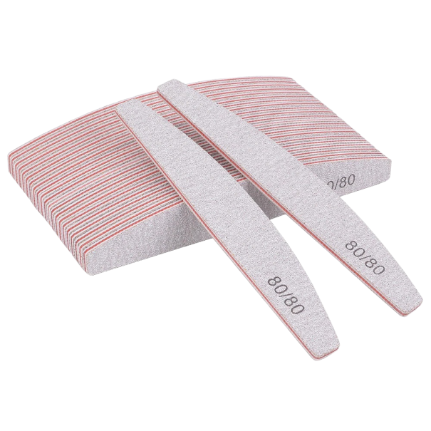 Nail File 80/80 Half Moon 5 pcs