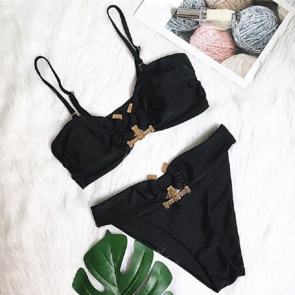Naisten bikini P460 musta XS