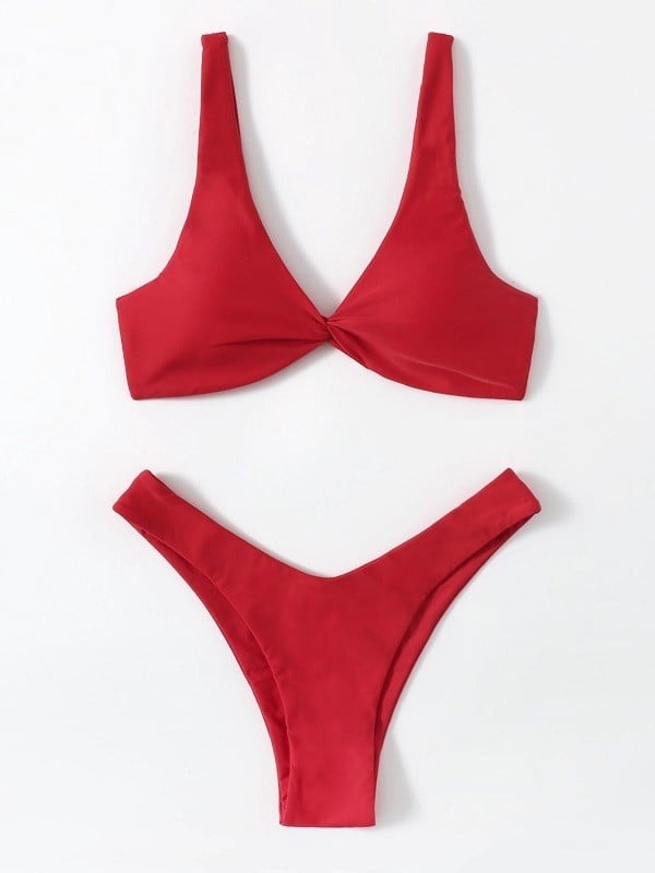 Naisten bikini P553 punainen XL