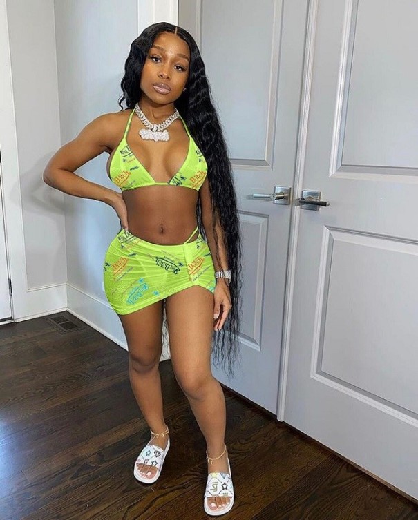 Naisten bikinit ja hameet P961 neonvihreä M