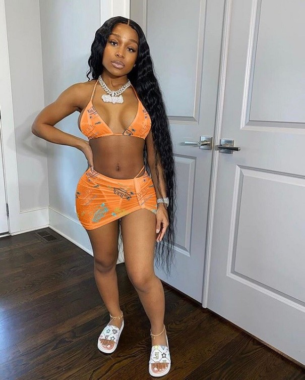 Naisten bikinit ja hameet P961 oranssi S