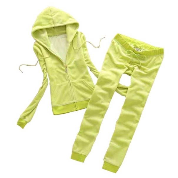 Naisten collegepaita ja collegehousut B991 vaaleanvihreä M