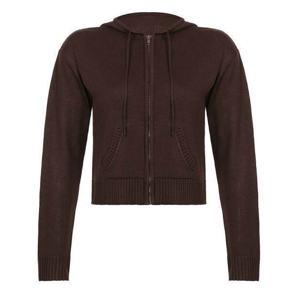 Naisten collegepaita P1749 tummanruskea S