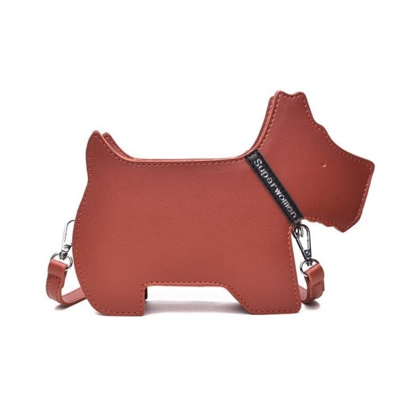 Naisten crossbody-laukku, koira tiili