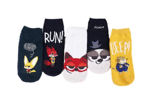 Naisten eläinaiheiset nilkkasukat - 5 paria A673 6