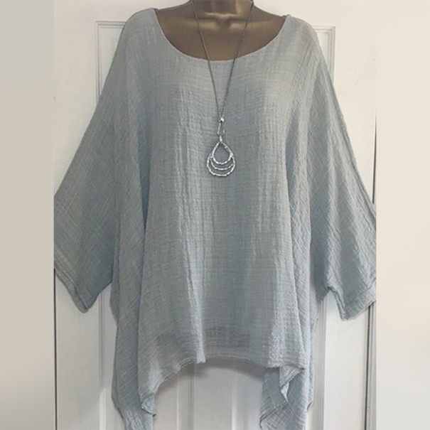 Naisten epäsymmetrinen toppi A384 harmaa 4XL