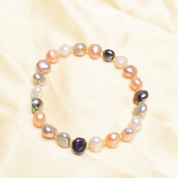 Naisten helmirannekoru P95 monivärinen 20 cm