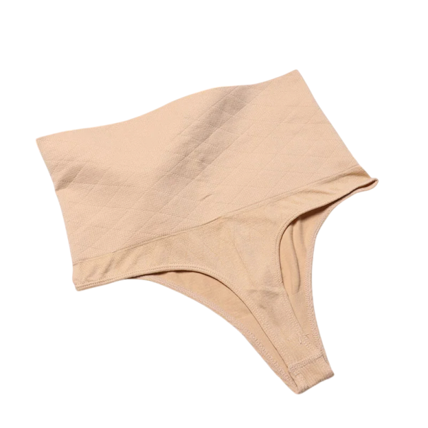 Naisten korkeavyötäröiset hoikentavat alushousut, saumattomat muotoilevat stringit, hoikentavat alushousut vyötärön muotoiluun, kompressiokerros alushousut sileän siluetin saavuttamiseksi beige L