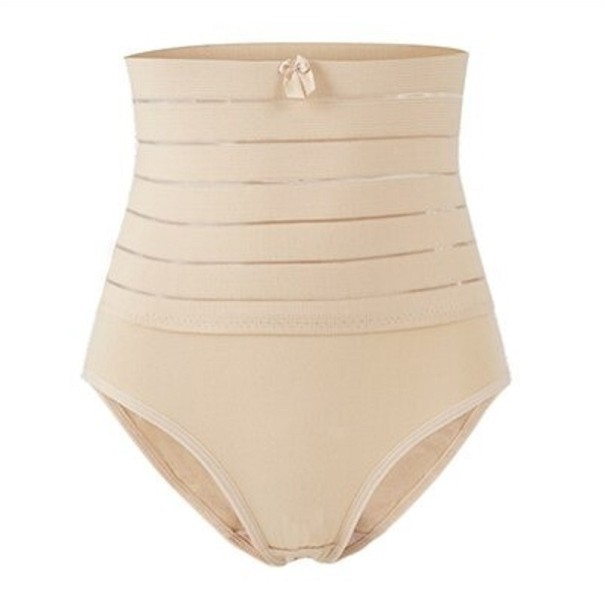 Naisten korkeavyötäröiset muotoilevat alushousut T1198 kermanvärinen M