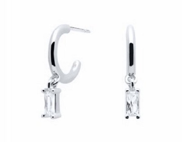 Naisten korvakorut kivillä R44 hopeinen 11