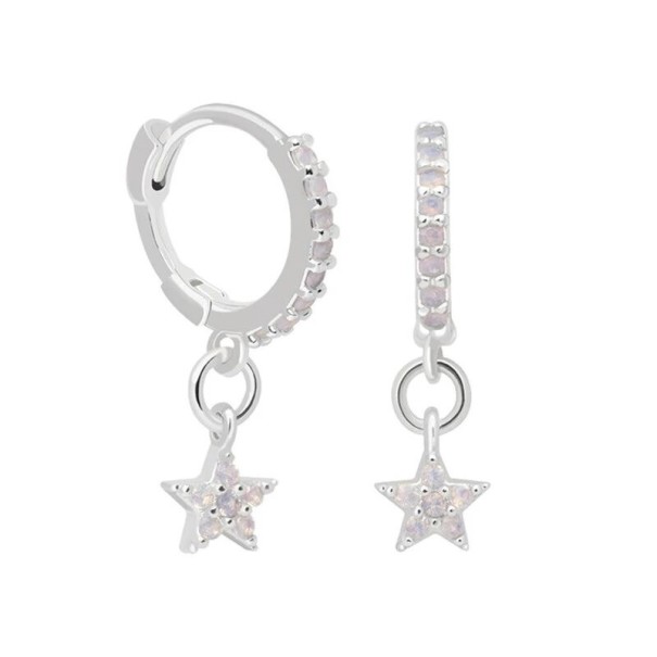 Naisten korvakorut riipuksella hopeinen 2